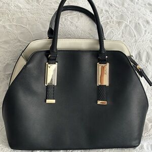 Mossimo Black and White Satchel Bag